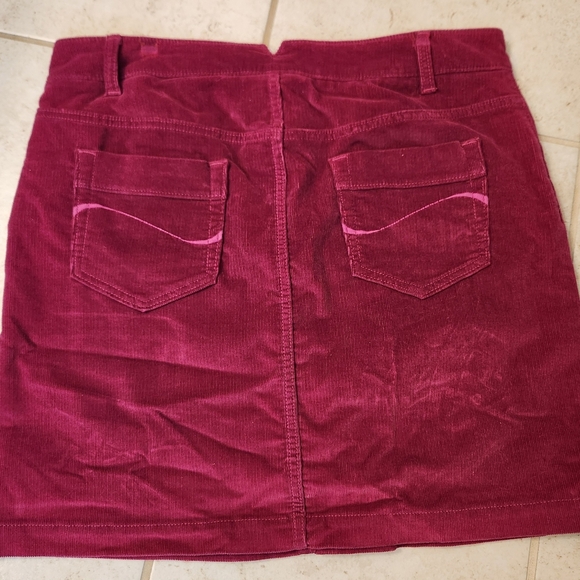 GAP Jeans Stretch Magenta Pink Corduroy Mini Skirt Women’s Sz 14 #908 - Picture 5 of 5